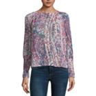 Belle + Sky Smocked Long Sleeve Top