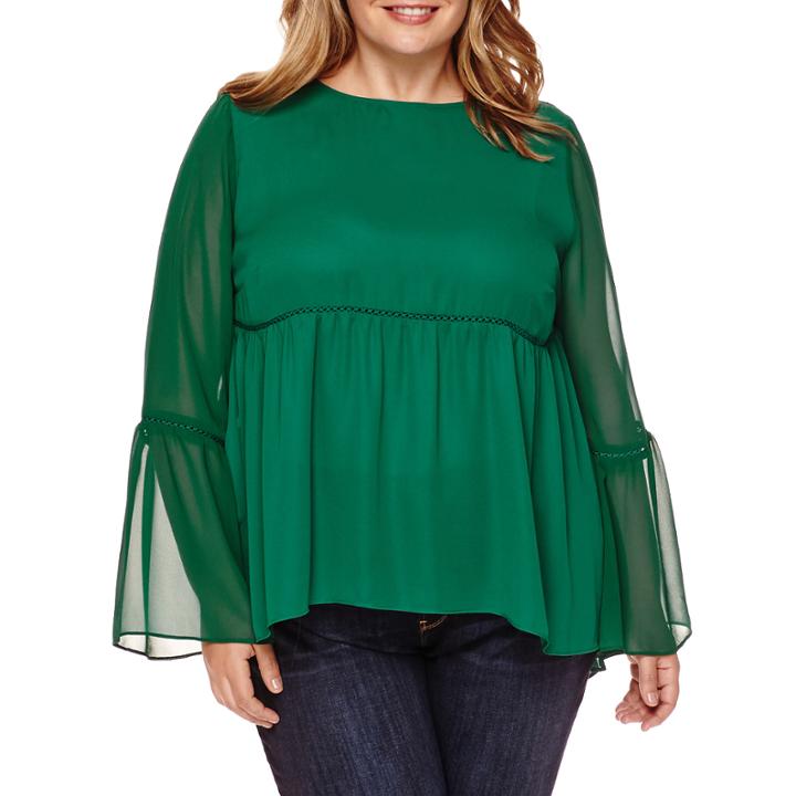 Stylus&trade; Long-bell-sleeve Blouse - Plus