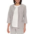 Alfred Dunner Rose Hill Suit Laser-cut Jacket