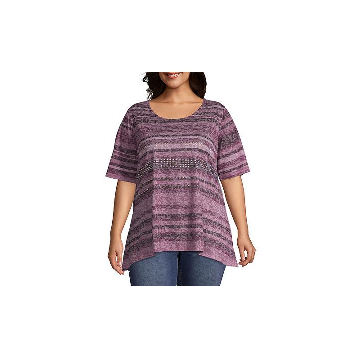 Short Sleeve Burnout Sharkbite Tee - Plus