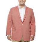 Stafford Red Cotton Sportcoat-big And Tall