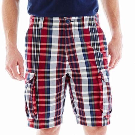 St. John's Bay Madras Cargo Shorts
