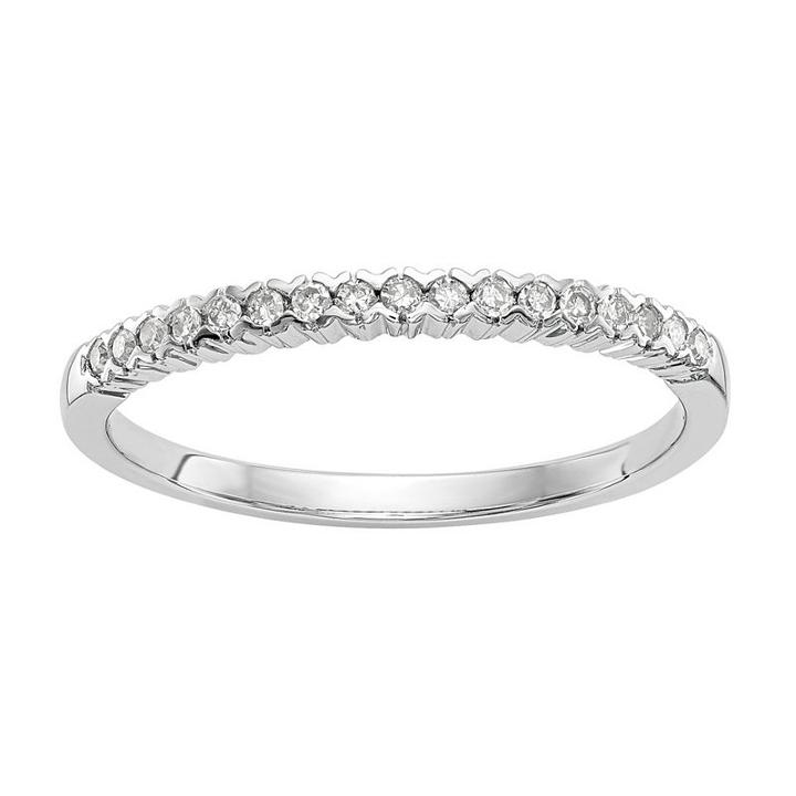 Womens 1/10 Ct. T.w. White Diamond 14k Gold Cluster Ring