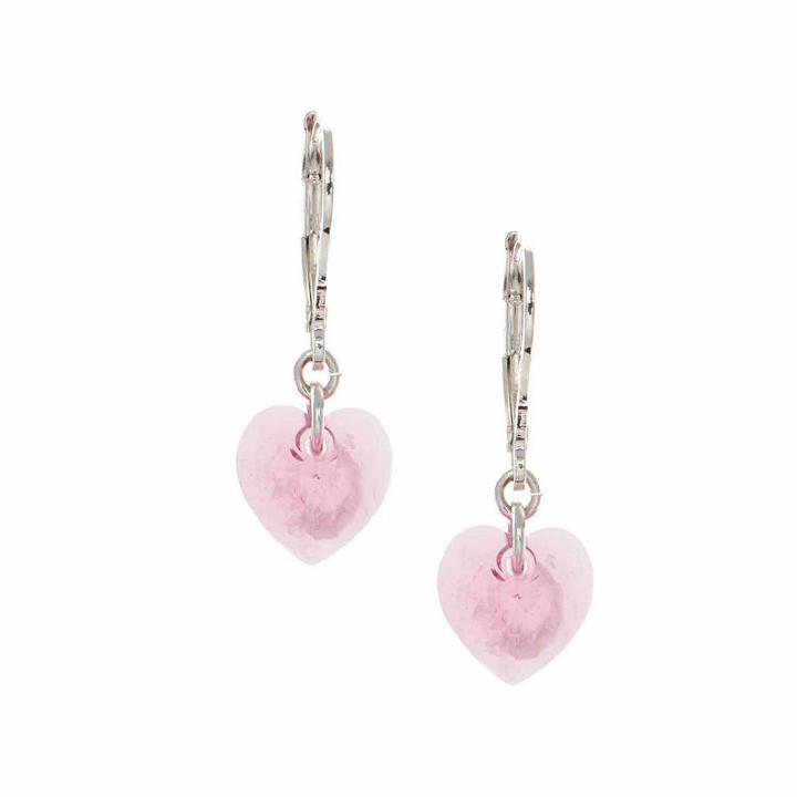 Gloria Vanderbilt Pink Heart Drop Earrings