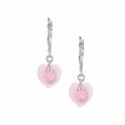 Gloria Vanderbilt Pink Heart Drop Earrings