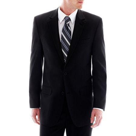Izod Black Striped Suit Jacket