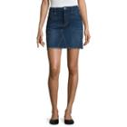 Arizona Raw Edge Denim Skirt-juniors