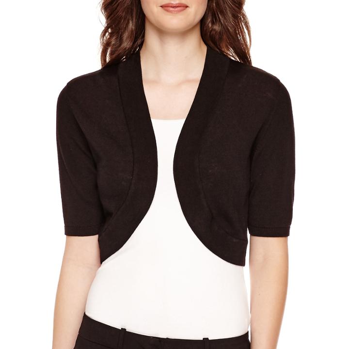 Worthington Short-sleeve Bolero Shrug