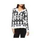 White Mark Traditional Geometric Pullover Sweater