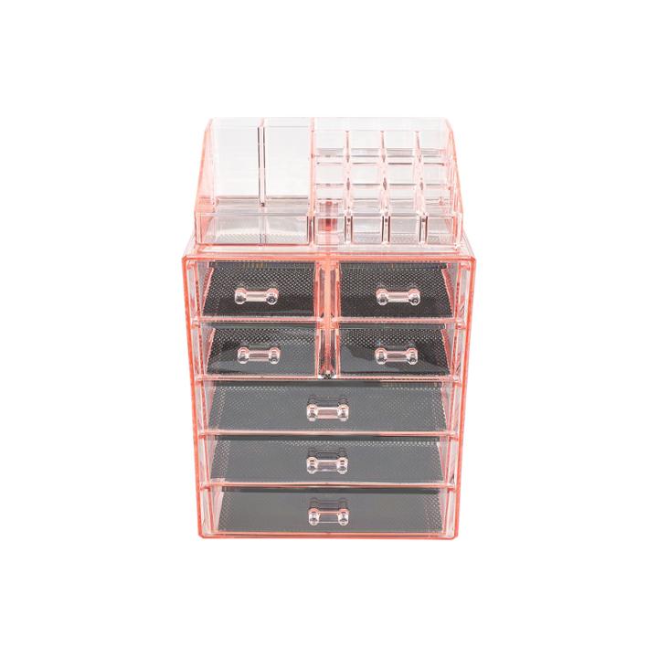 Sorbus Acrylic Cosmetic Makeup And Jewelry Storagecase Display (3 Large 4 Small Drawers)