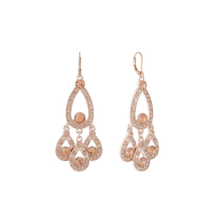 Monet Jewelry Pink Chandelier Earrings