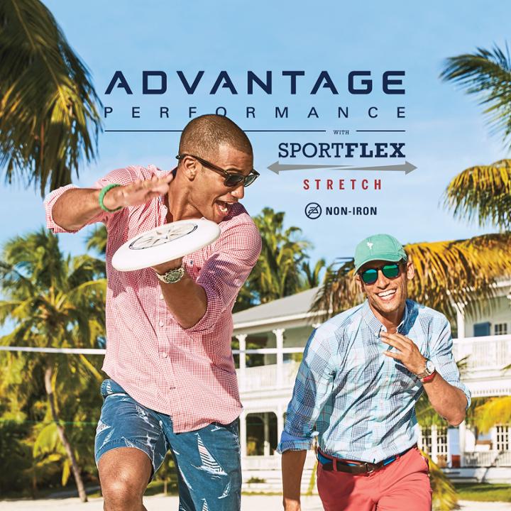 Izod Advantage Performance Stretch Stripe Long-sleeve Shirt