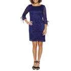 R & K Originals 3/4 Tie Sleeve Lace Shift Dress