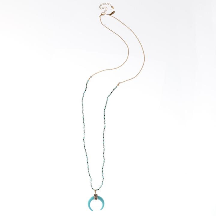 Natasha Accessories Womens Blue Pendant Necklace