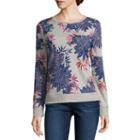 Liz Claiborne Long Sleeve Floral Sweatshirt