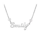 Personalized Cubic Zirconia Sterling Silver Name Necklace