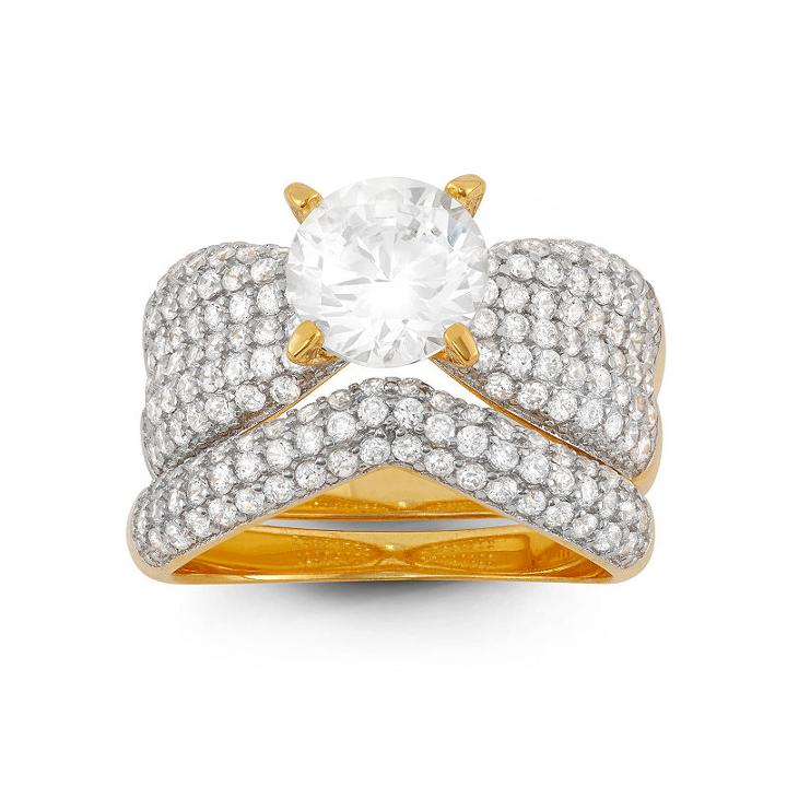 Womens 2 Ct. T.w. Cubic Zirconia White Round Bridal Set
