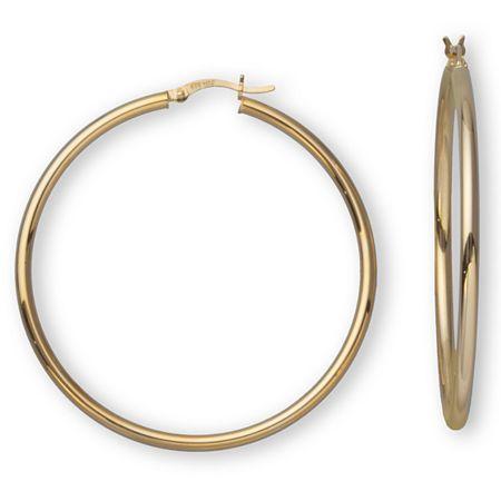 18k/sterling Silver 50mm Hoop Earrings