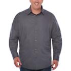 Claiborne Long Sleeve Pattern Button-front Shirt-big And Tall