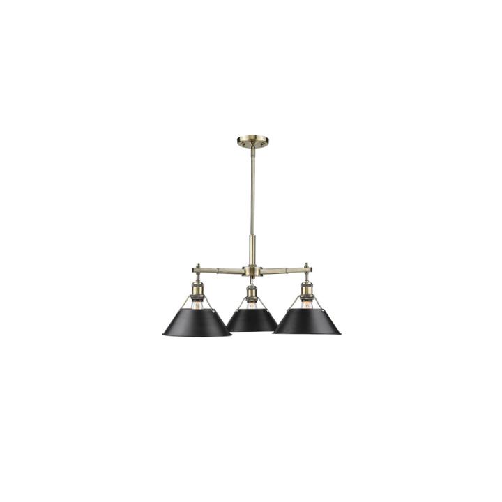 Orwell 3-light Nook Chandelier In Aged Brass