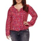 Arizona Long-sleeve Peasant Top - Juniors Plus