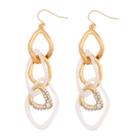 10021 Kara Ross Crystal & Resin Linear Link Earrings