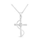Womens 1/2 Ct. T.w. White Cubic Zirconia Sterling Silver Pendant Necklace