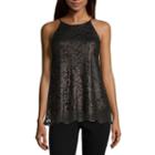 By & By Sleeveless Square Neck Lace Blouse-juniors