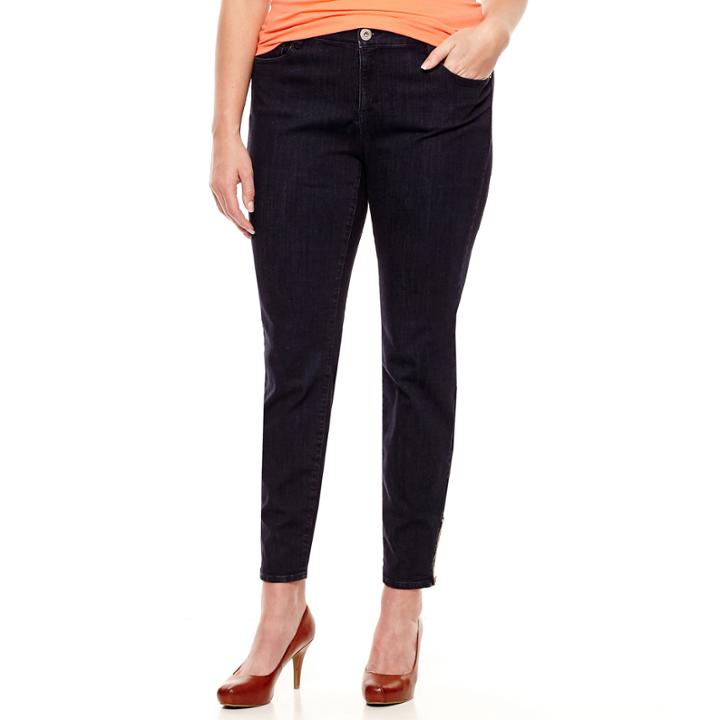 Arizona Ankle-zip Jeggings- Juniors Plus