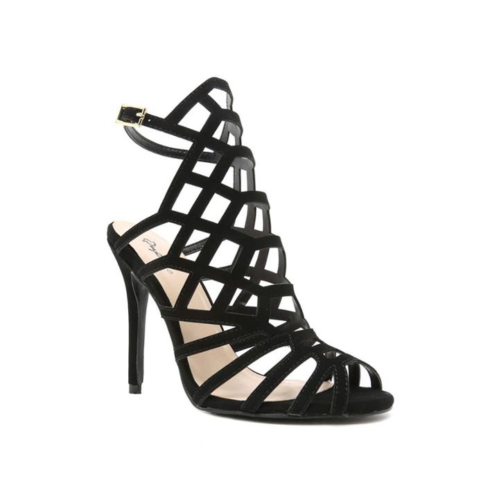 Qupid Ara 71 Caged High Heel Sandals