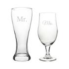Cathy's Concepts Mr. & Mrs. Set Of 2 Pilsner Glasses