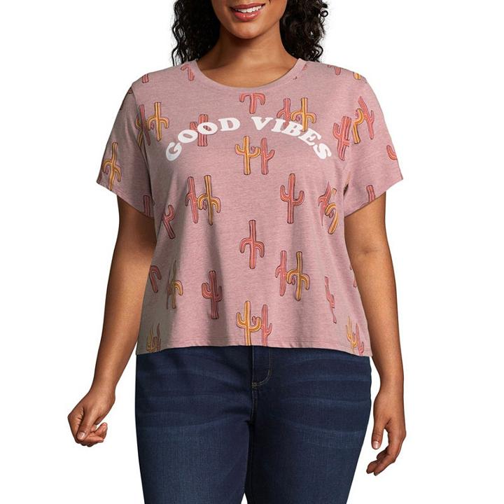 Good Vibes Cropped Tee - Juniors Plu