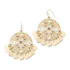 Bold Elements Black Rhinestone Filigree Earrings