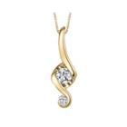 Juno Lucina 3/8 Ct. T.w. Diamond 14k Yellow Gold Swirl Pendant Necklace