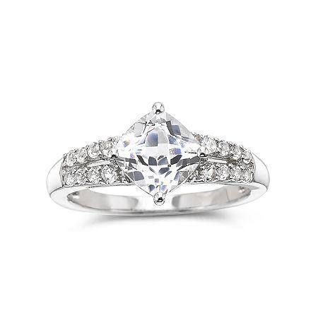 Lab-created White Sapphire Ring Sterling Silver