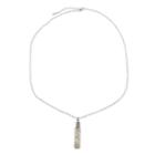 Silver Elements By Barse Womens Genuine White Opal Pendant Necklace