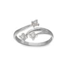 Triple Cubic Zirconia Sterling Silver Ring