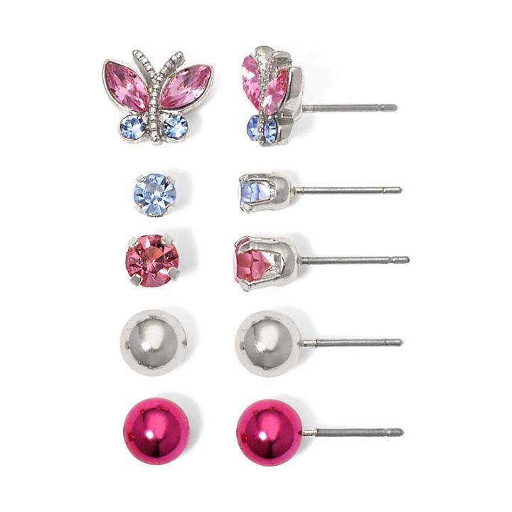 Mixit 5-pair Butterfly Stud Earring Set