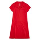 Izod Short Sleeve Fitted Shirt Dress 4-16 And Plus