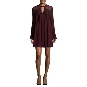 Hint Of Mint Long Sleeve A-line Dress-juniors
