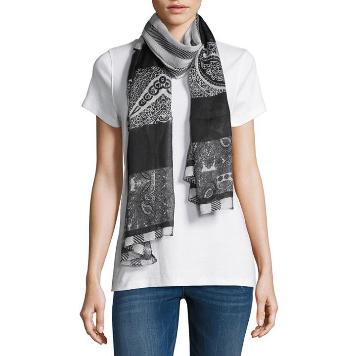 Libby Edelman Oblong Paisley Scarf