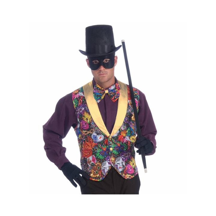 Mardi Gras Vest Mens 2-pc. Dress Up Accessory