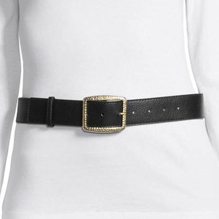 Libby Edelman Brass Buckle Belt