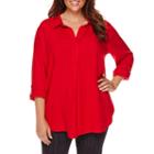 Liz Claiborne Long-sleeve Roll-tab Blouse - Plus