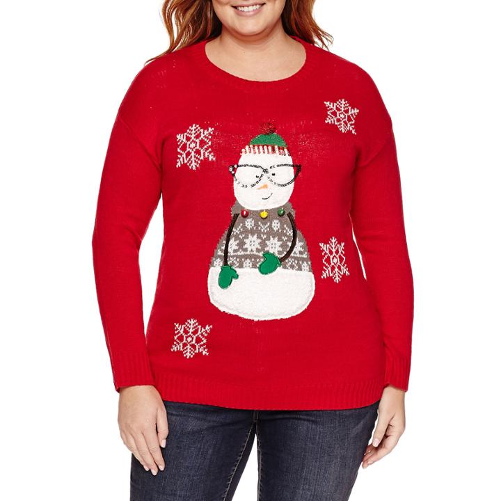 Tiara International Crew Neck Knit Pullover Sweater