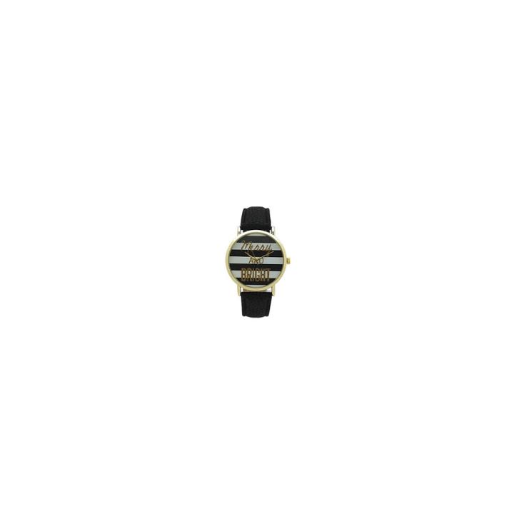 Olivia Pratt Holiday Womens Black Strap Watch-137962black