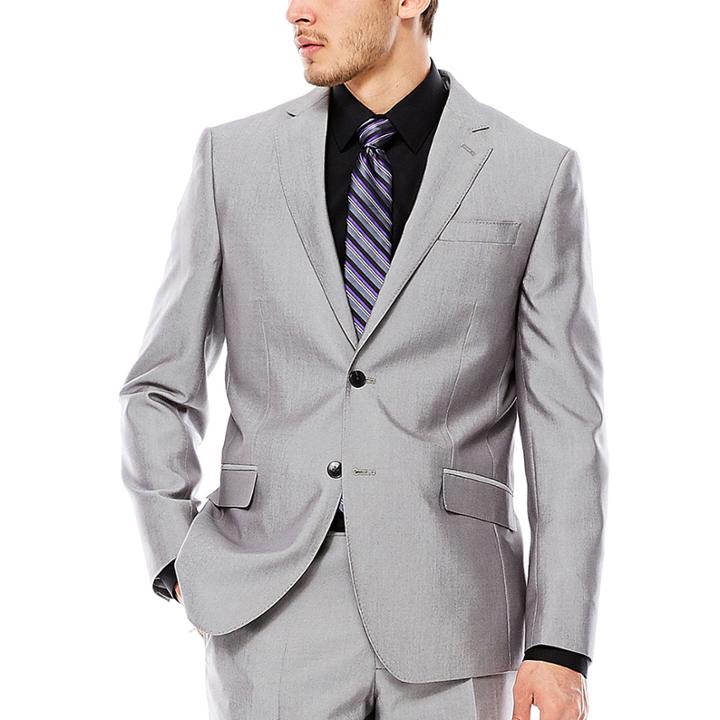 Jf J. Ferrar Gray Shimmer Shark Suit Jacket - Slim Fit