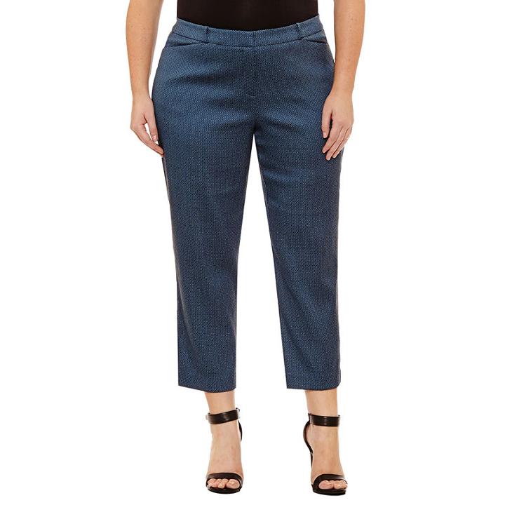 Worthington Slim Fit Textured Ankle Pants 26 - Plus