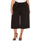 Boutique+ Flared Sailor Cropped Pants - Plus