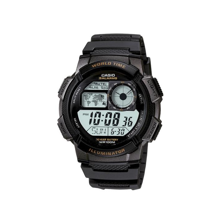 Casio Illuminator Mens Black Bezel Digital Sport Watch Ae1000w-1av